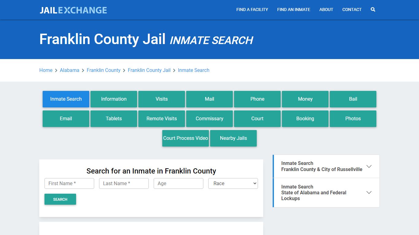 Franklin County Jail, AL Inmate Search: Roster & Mugshots